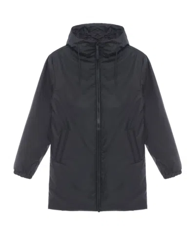 Rains Long Pointed-back Raincoat In Black
