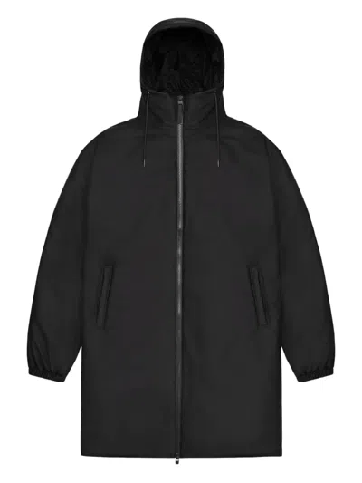 Rains Lohja Longer Insulated Jacket In Black
