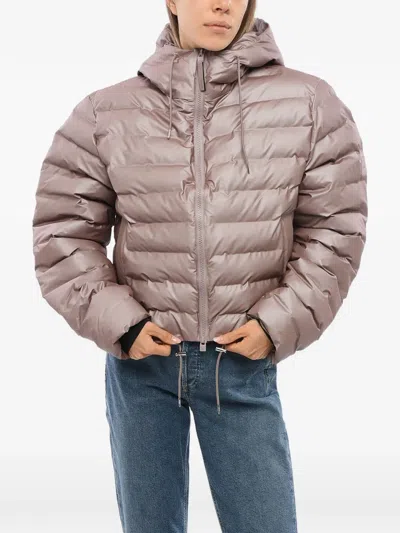 Rains Lohja Quilted Puffer Jacket In Purple