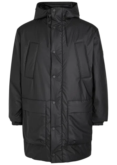 Rains Lohja Quilted Rubberised Jacket In Black