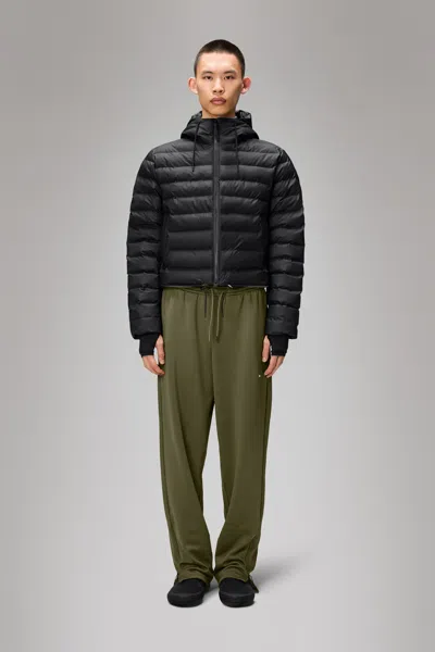 Rains Lohja Short Puffer Jacket In Black