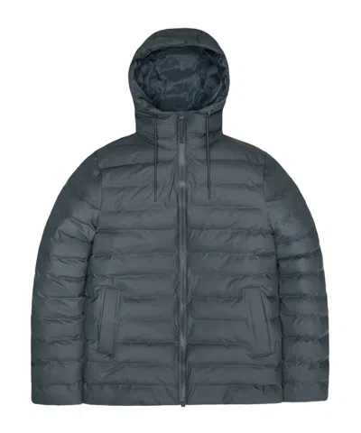 Rains Lohja W3t2 Hooded Puffer Jacket In Blue