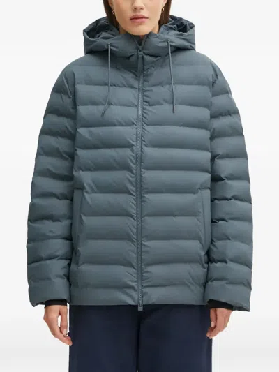 Rains Lohja W3t2 Hooded Puffer Jacket In Blue