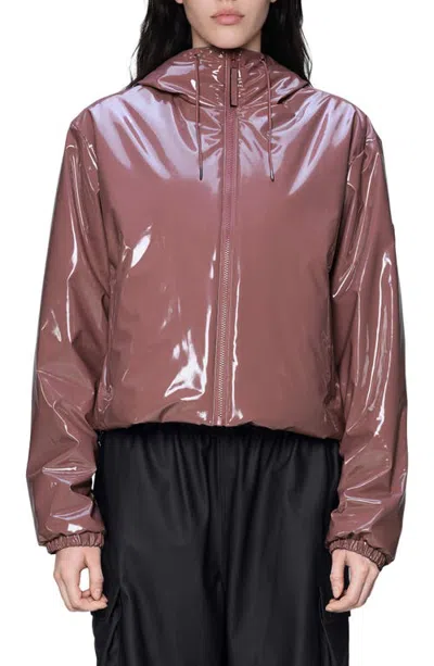 Rains Lohja Water Resistant Insulated Rain Jacket In Pink