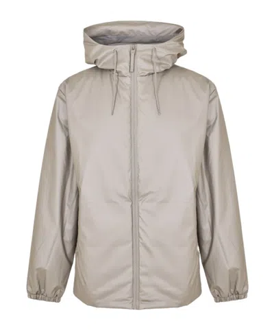 Rains Lohja Zipper Long Sleeve Puffer Jacket In Neutral