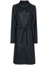 Rains Long A-line W Jacket In Black