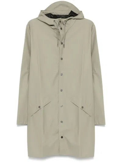 Rains Long Coat In Green
