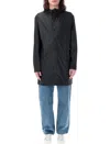 Rains Long Matte Black Rubberised Raincoat