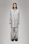 Rains Long Jacket In Gray