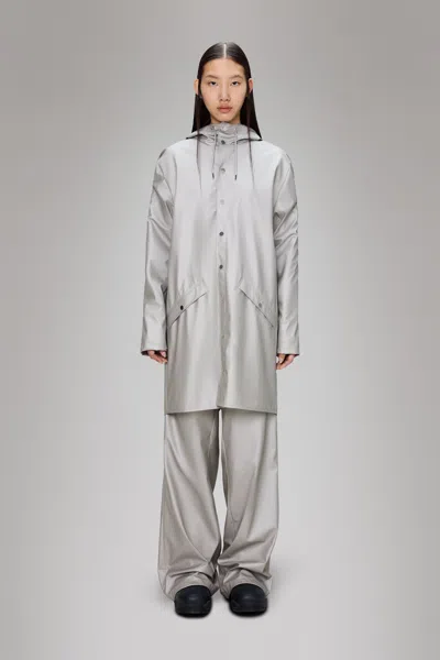 Rains Long Jacket In Gray