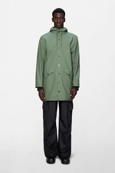 Rains Long Jacket In Green