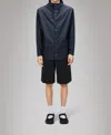 Rains Long Jacket In Navy