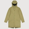 Rains Khaki Lightweight Waterproof Long Jacket In Neutrals