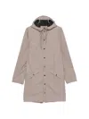 Rains Long Jacket W3 Coat In White
