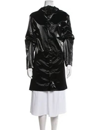 Pre-owned Rains Long Jacket W3 Coat W/ Tags In Black
