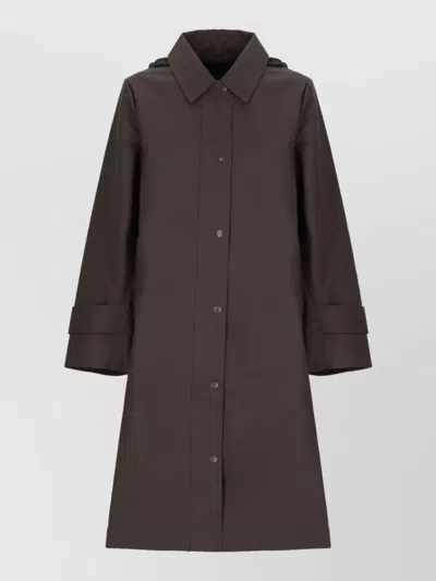 Rains Long Raincoat In Gray