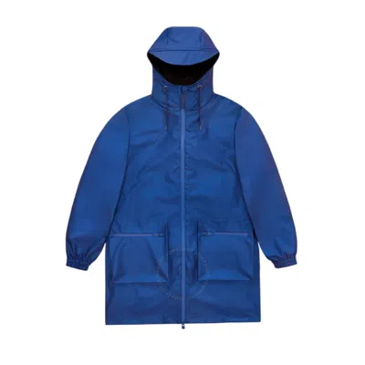 Rains Long Sleeve Cargo Jacket In Blue