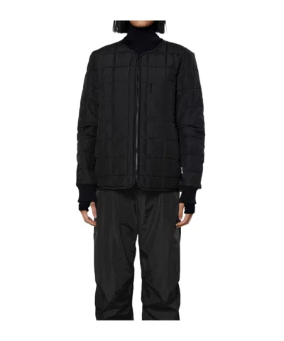 Rains Long Sleeve Jacket In Black
