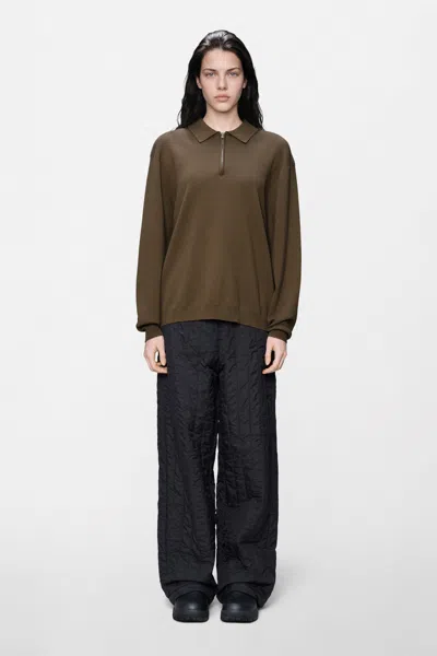 Rains Long Sleeve Polo In Splinter