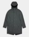 Rains Long Unisex Jacket In Blue