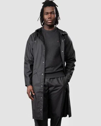 Rains Longer Unisex Jacket In Black