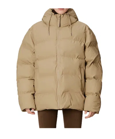 Rains Long-sleeved Cotton-padded Jacket In Brown