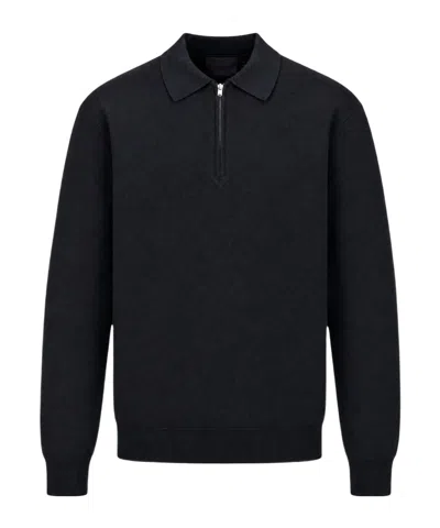 Rains Long-sleeved Polo Shirt In Black