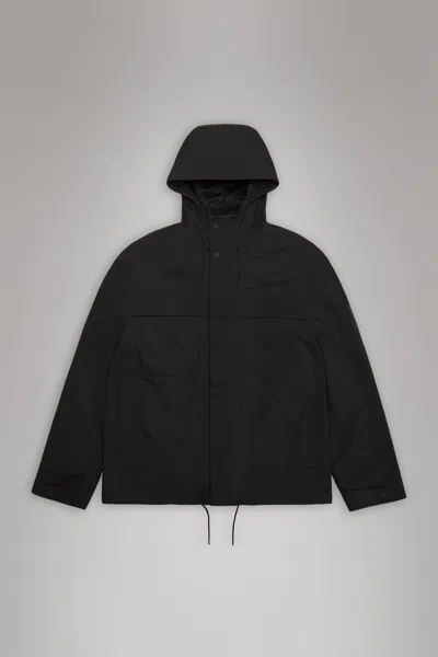 Rains Male Suva Hardshell Cargo Jacket In Black