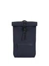 Rains Mittelgrosser Rolltop Rucksack In Blue