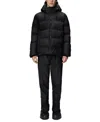 Rains Black Alta Puffer Jacket In Black