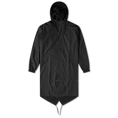 Rains Men's Black Fishtail Raincoat Parka