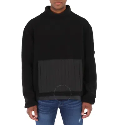 Rains Men's Black High Neck Fleece Sweater