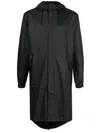Rains Waterproof Hooded Quilted Jacket In Nero