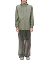 Rains Fishtail Hooded Waterproof Rain Jacket In Green