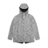 Rains Men's Grey Distressed Waterproof Short Jacket In Grey