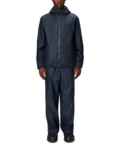 Rains Men's Lohja Insulated Hooded Waterproof Jacket In Navy