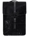 Rains Mini Abstract-print Backpack In Black