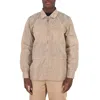 RAINS RAINS MEN'S SAND NYLON ZIP-UP OVERSHIRT