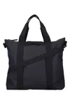 Rains Shoulder Strap Tote Bag Handles In Black