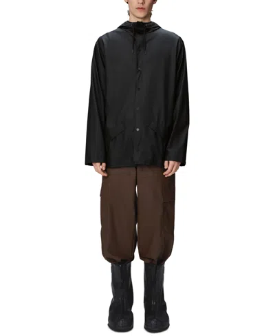 RAINS MEN'S WATERPROOF HOODED RAIN JACKET