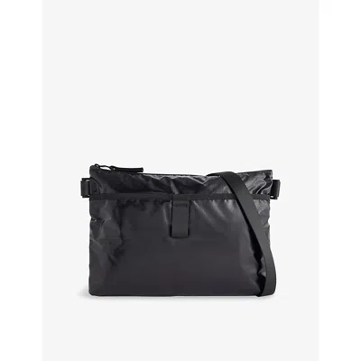 Rains Mens Black Sibu Musette Shell Crossbody Bag
