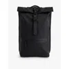 Rains Mens Black Roll-top Shell Backpack In Black