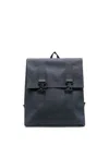 Rains Msn Logo Detailed Backpack In Blue