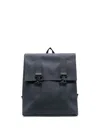 Rains Msn Logo Detailed Backpack In Blue