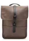Rains Micro Rubberised Backpack In Chocolate