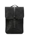 Rains Mini Abstract-print Backpack In Black