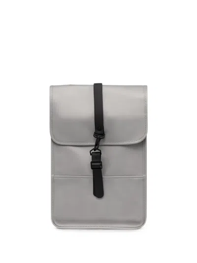 Rains Mini Buckle Flap Backpack In Gray