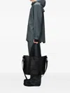 Rains Mini Detachable-strap Tote Bag In Black