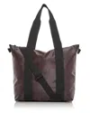 Rains Mini Faux Leather Tote Bag In Red