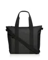 Rains Mini Faux Leather Tote Bag In Black